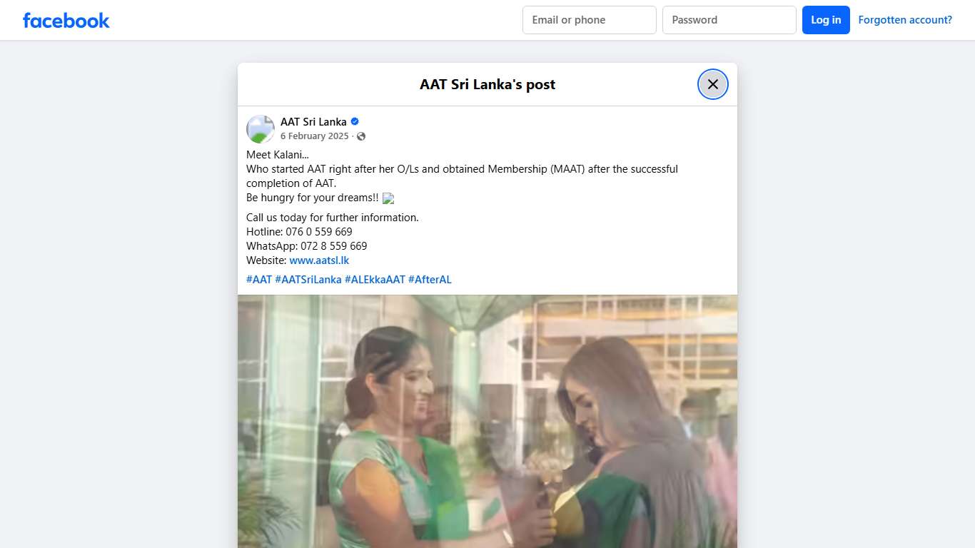 AAT Sri Lanka - Meet Kalani... Who started AAT right after... Facebook